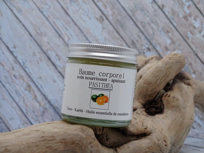 BAUME CORPOREL - SOIN APAISANT - NOURRISSANT PASITHÉA - COCO / MANDARINE 60 GRS